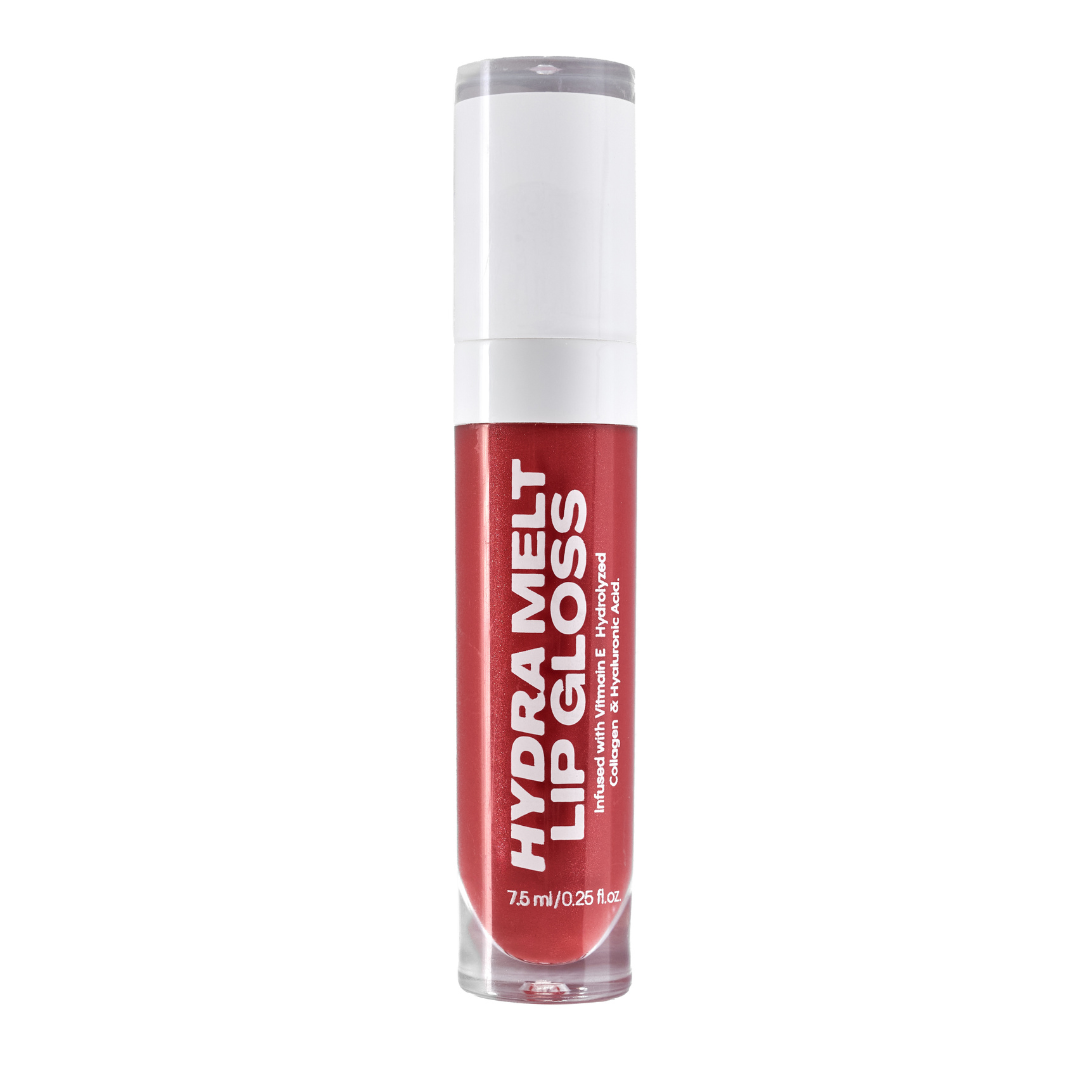 MY-M-ADVANCE Red lip gloss with white cap