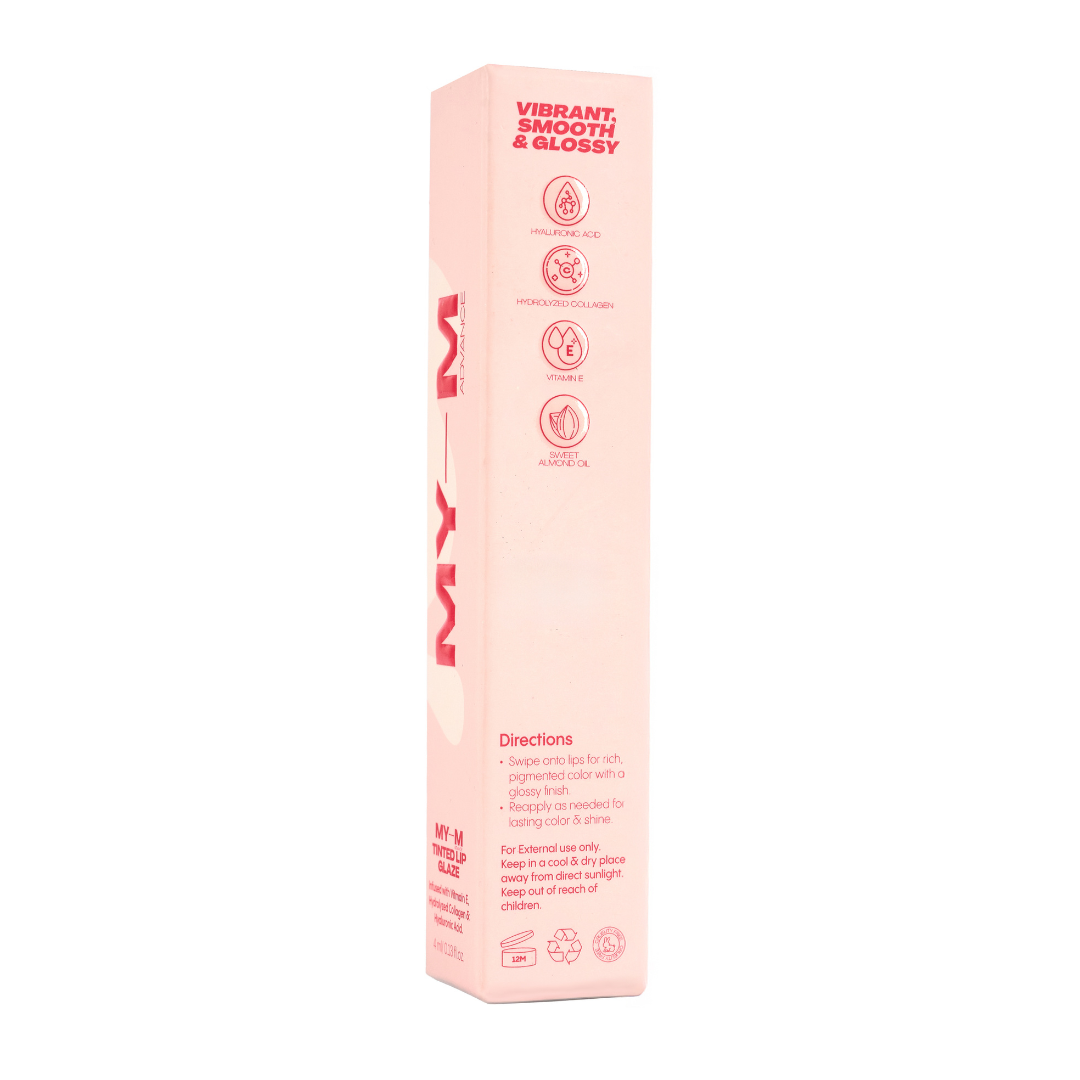 MY-M-ADVANCE Pink box with text and icons