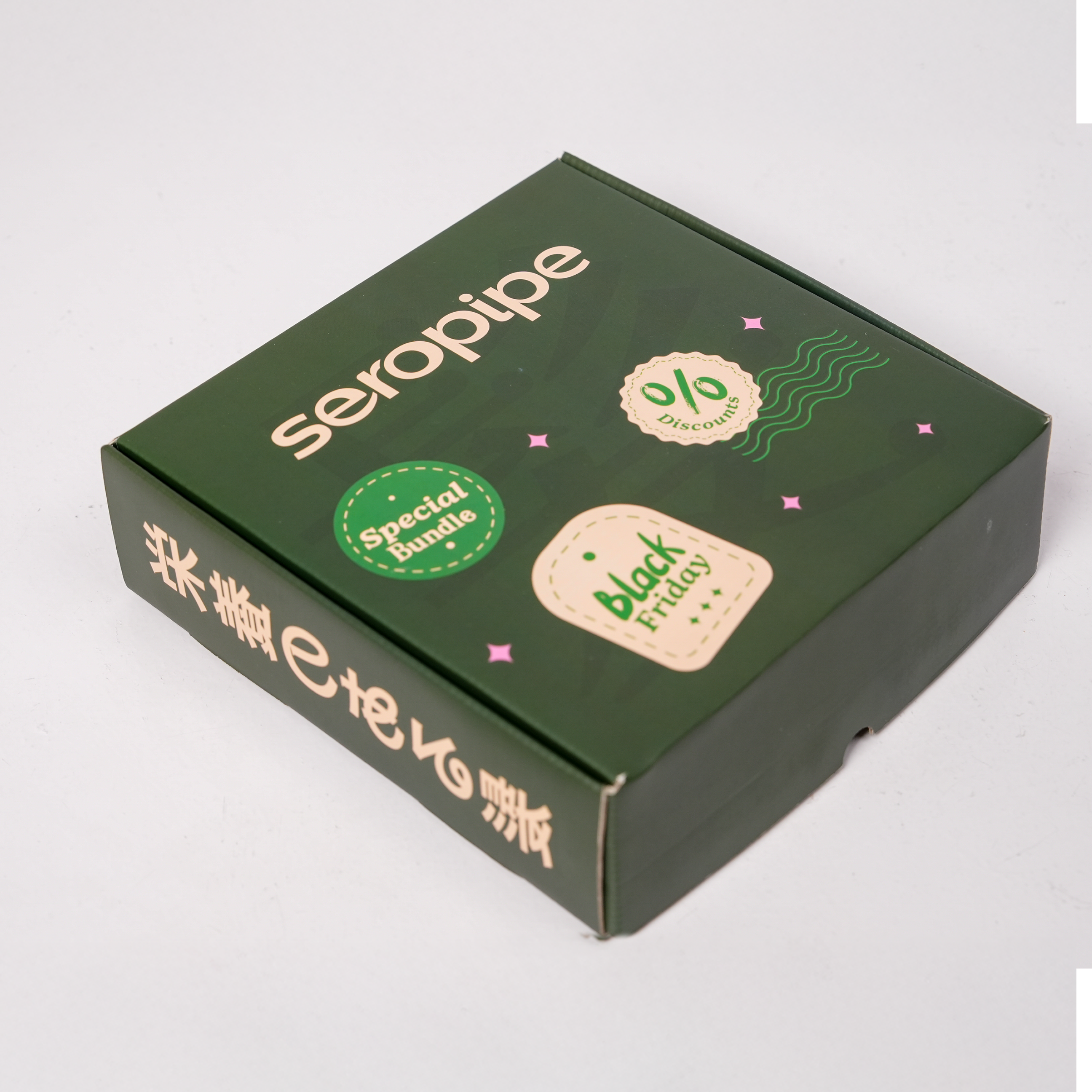 Green box with 'seropipe' and promotional text
