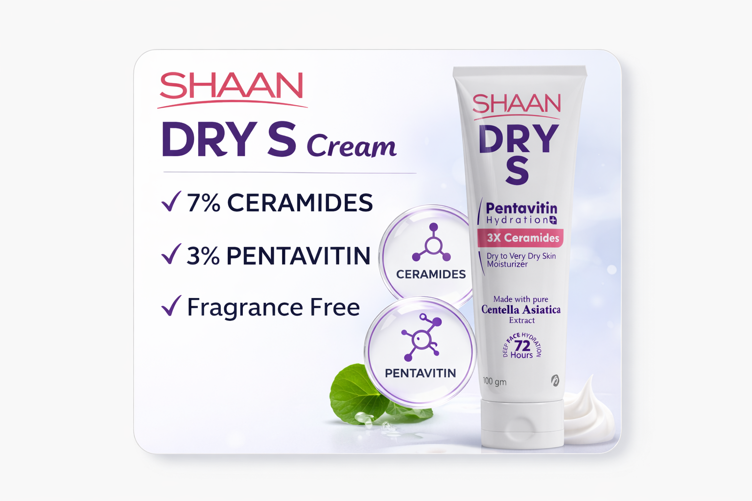 Shaan Dry S Cream packaging with product details