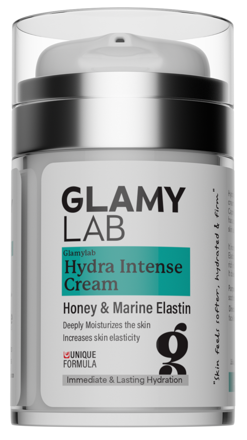 Glamy Lab Hydra Intense Cream jar with silver lid