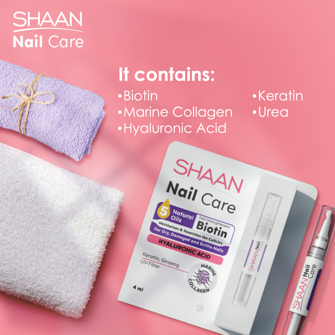 SHAAN Nail Care product with towel and brush