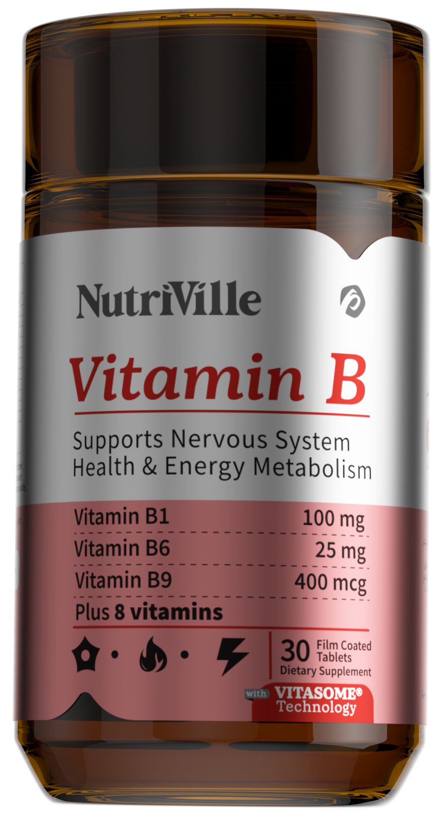 NutriVille Vitamin B supplement bottle