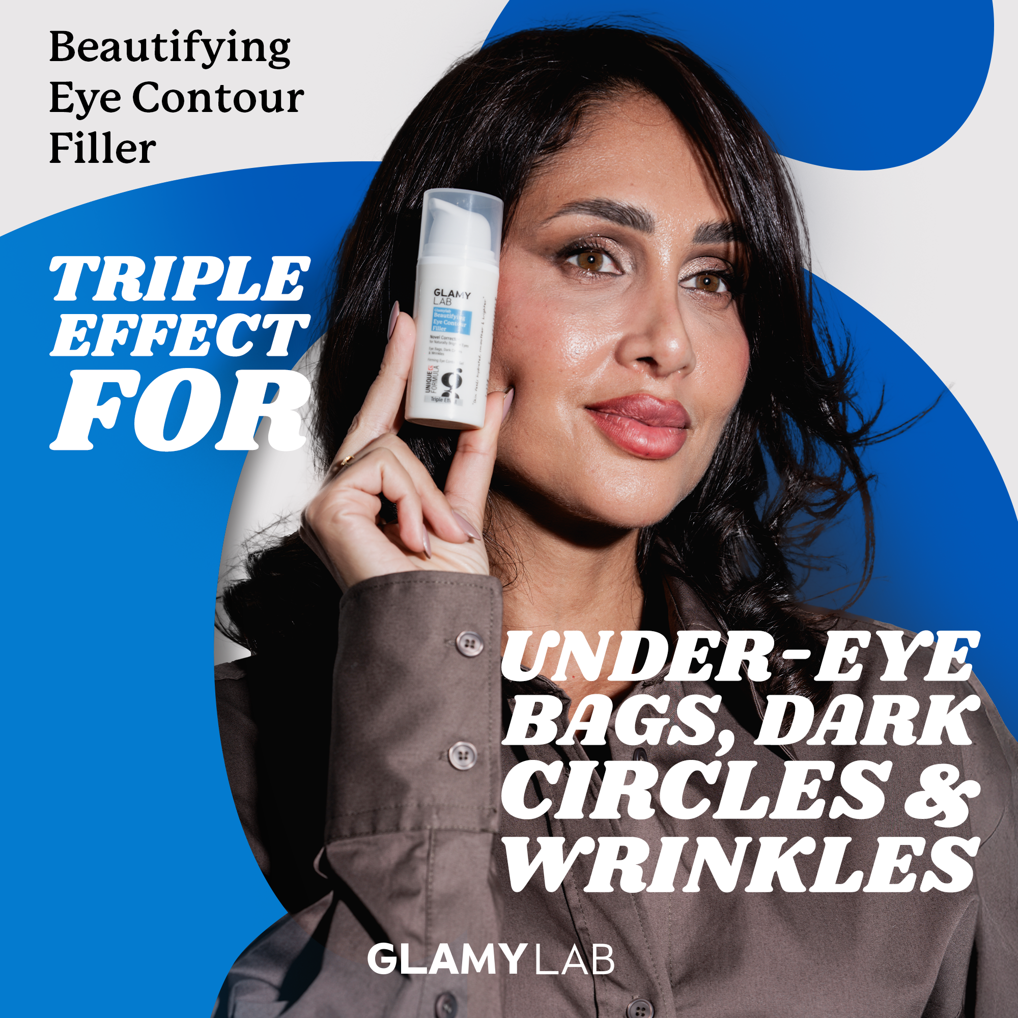 Glamy Lab Beautifying Eye Contour Filler with product benefits