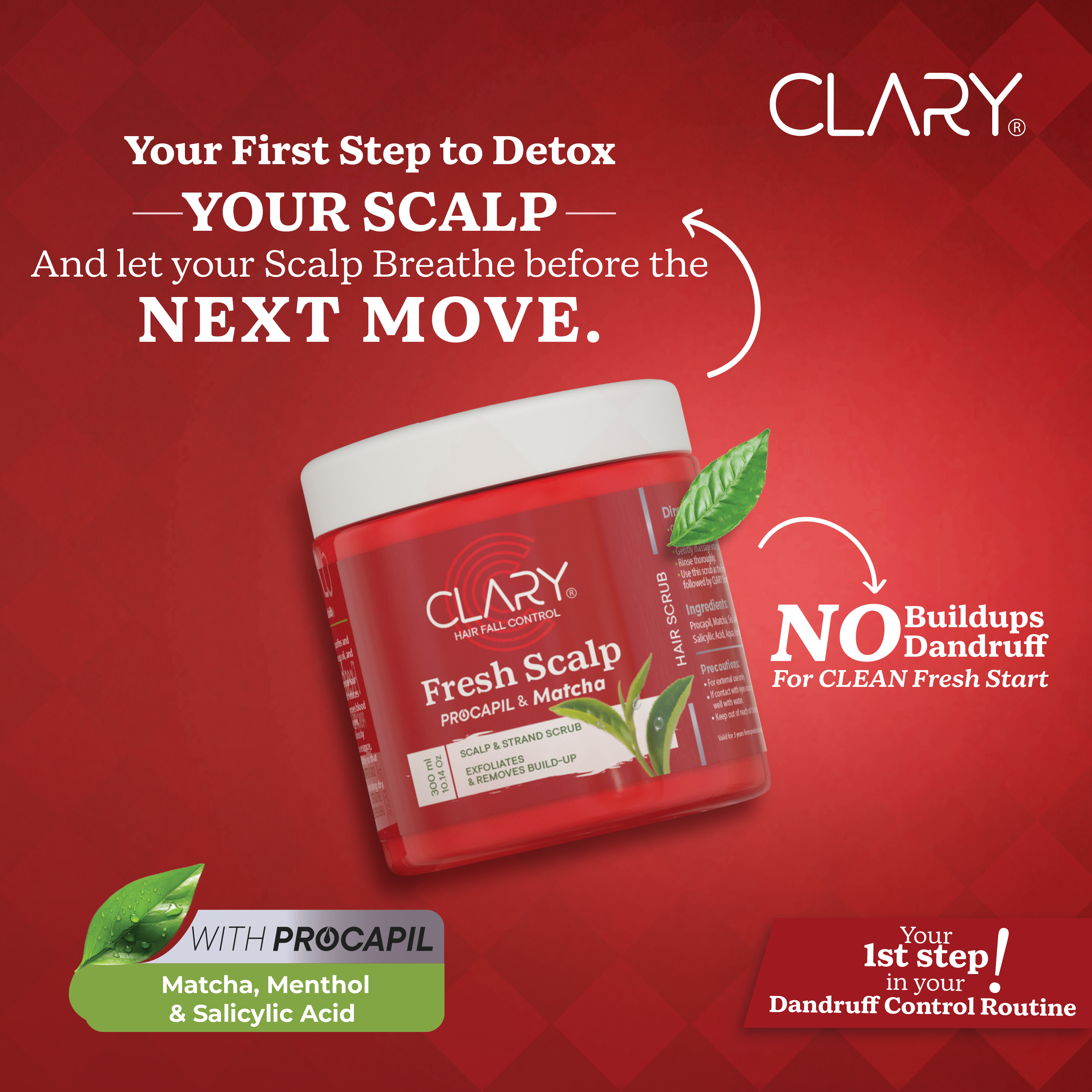 Clary Fresh Scalp with promotional text