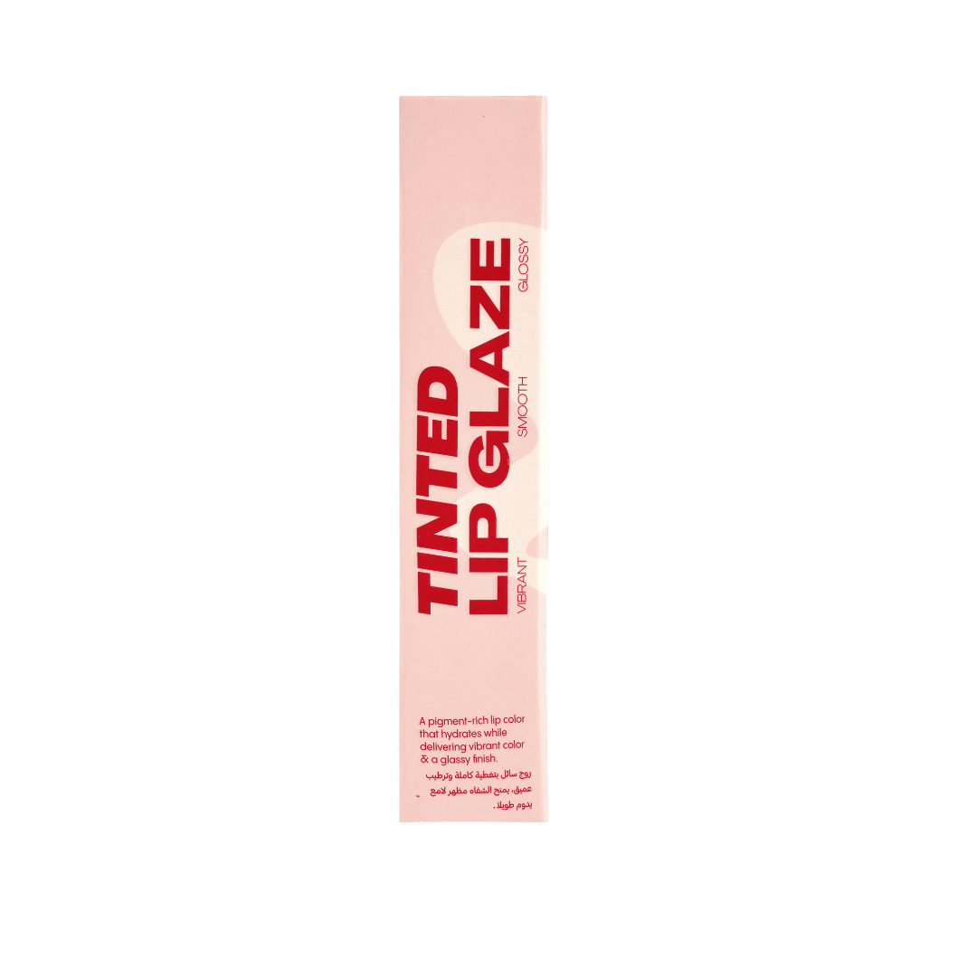 MY-M-ADVANCE Tinted lip glaze packaging with pink and red text 