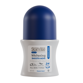Packaging of StarVille Roll-on Antiperspirant Whitening Smooth Move 60ml