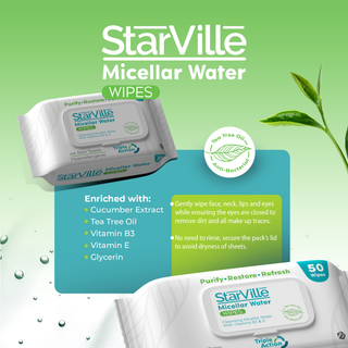 StarVille Micellar Water Wipes 50 pcs