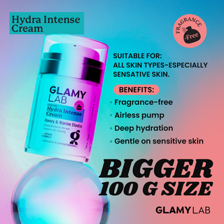 GLAMY LAB Hydra Intense Cream with product benefits, and suitable for