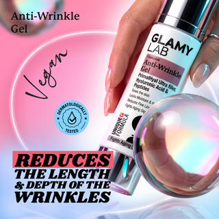 GLAMY LAB anti-wrinkle gel with vegan label 