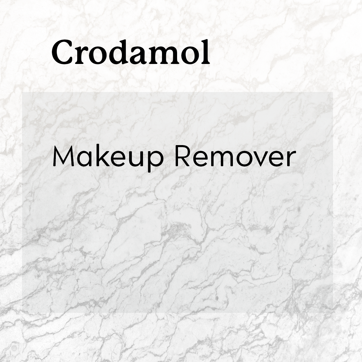 Crodamol makeup remover 
