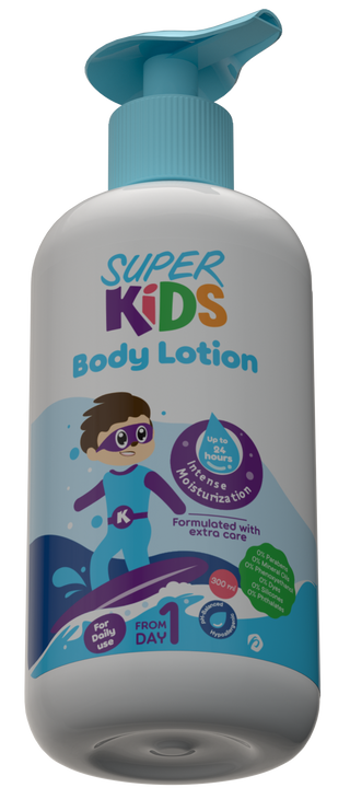 Super Kids body lotion bottle 