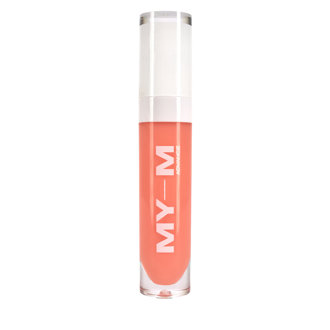 Lip gloss with 'MY-M' branding 