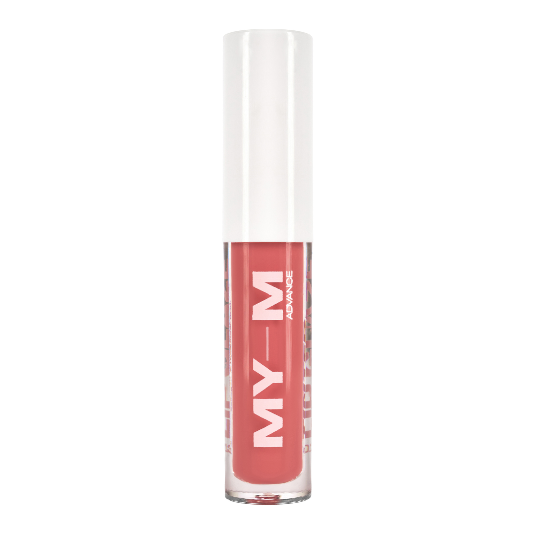 Lip gloss with 'MY-M' branding 
