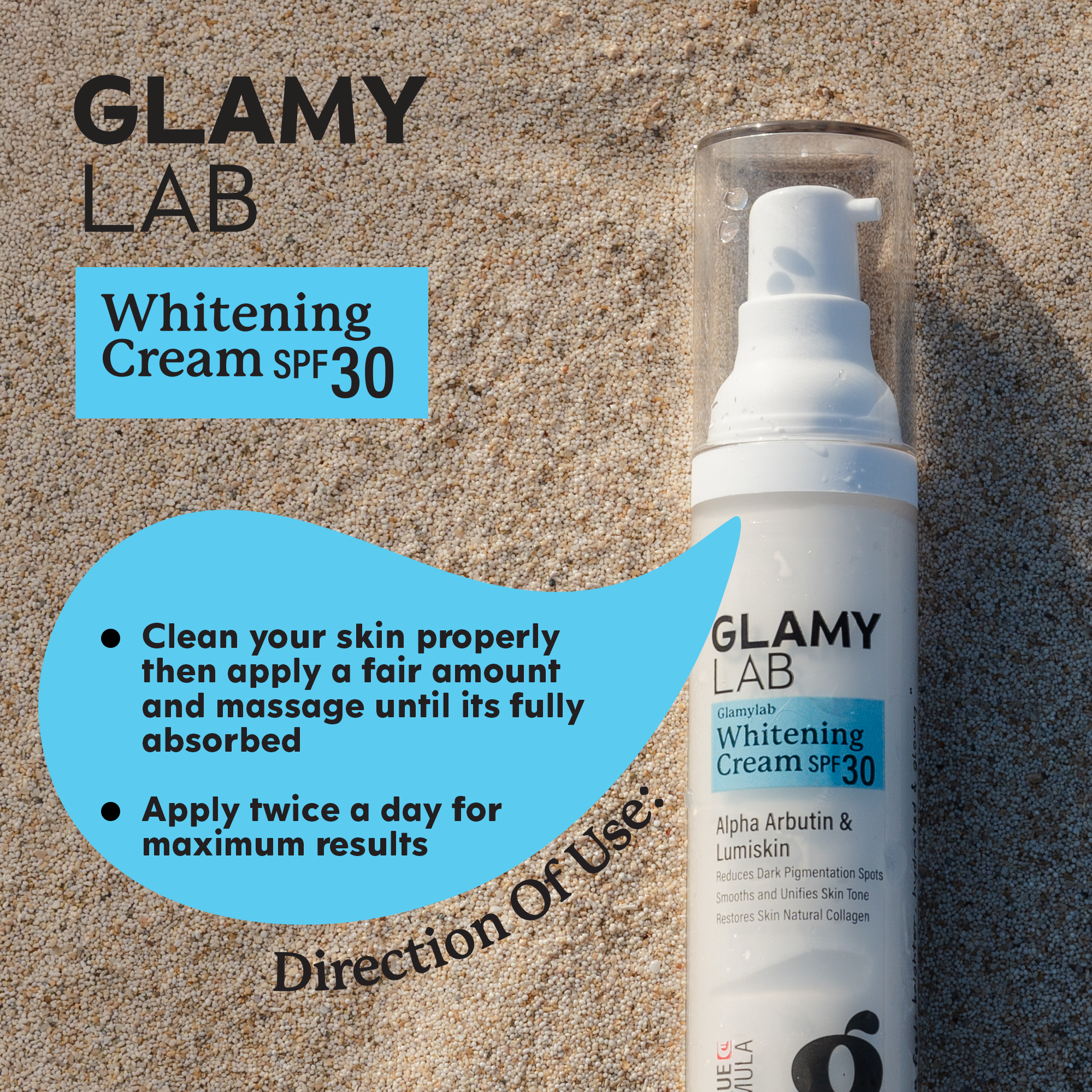 GLAMY LAB Whitening cream SPF 30 50 gm