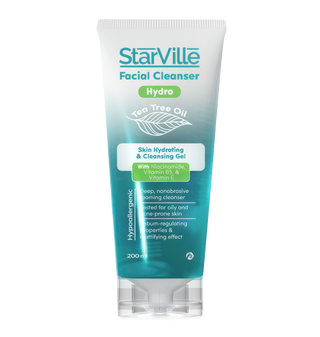 StarVille Facial Cleanser tube with teal and white design 