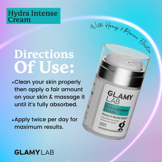 GLAMY LAB Hydra Intense Cream with usage directions 