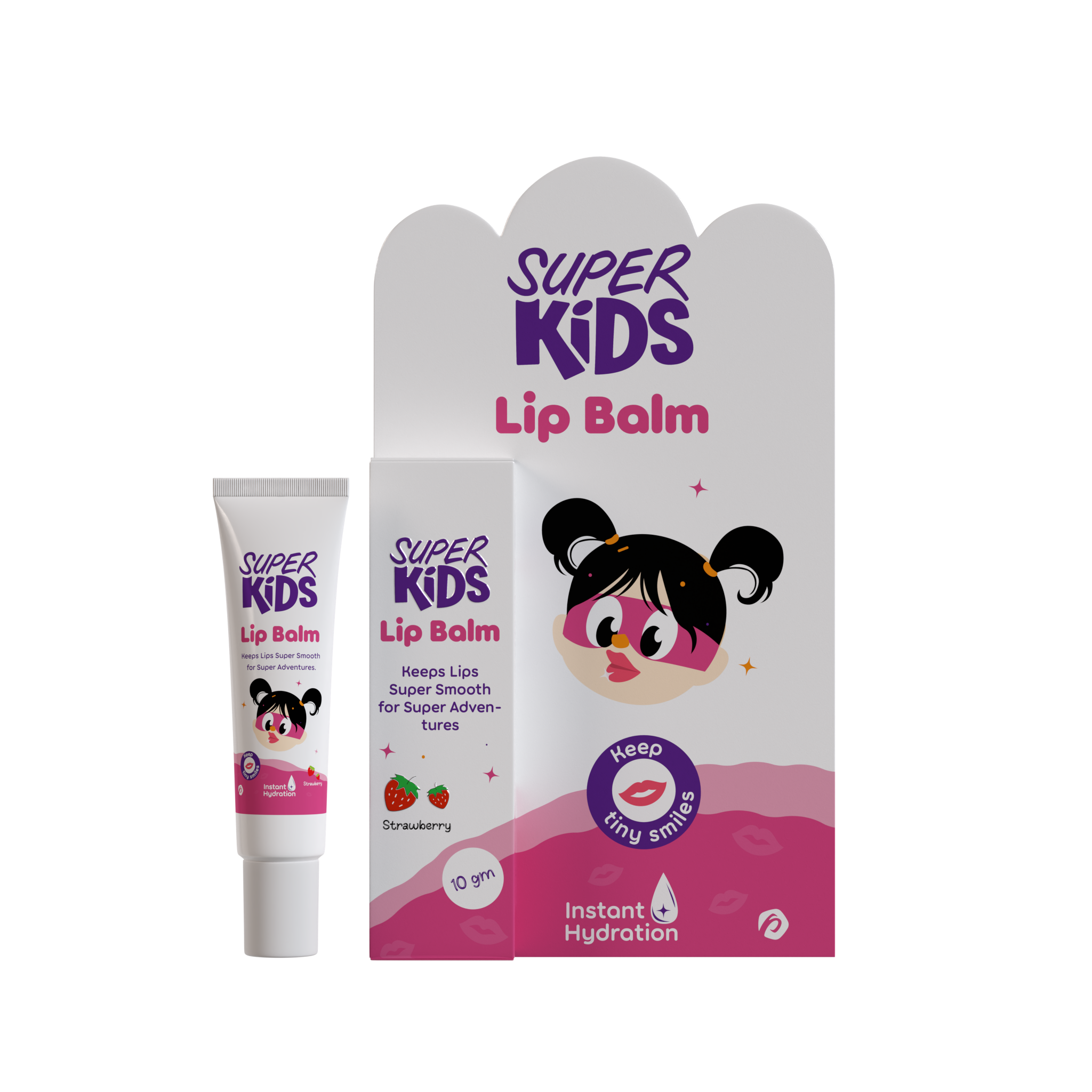 Super Kids lip balm with packaging 
