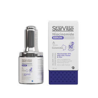 StarVille Niacinamide Serum bottle and packaging.