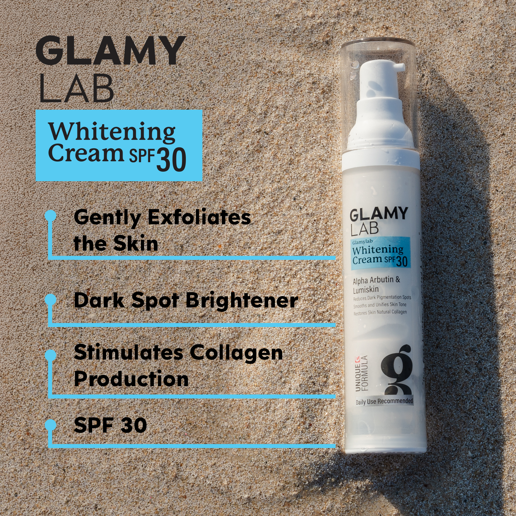 GLAMY LAB Whitening cream SPF 30 50 gm