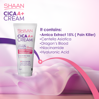 Shaan Cica A+ Cream with ingredients listed 