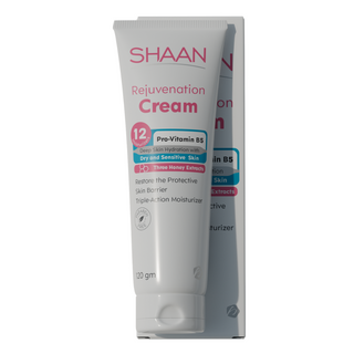 Shaan Rejuvenation Cream in a tube packaging, 120 gm size, with product information.