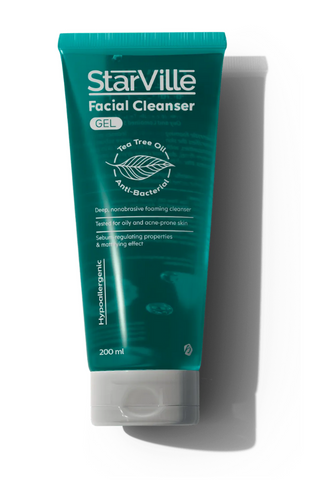A tube of Starville Facial Cleanser Gel for acne prone skin, 200 ml.