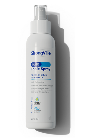 Bottle of Strongville Hair Tonic Spray 220 ml.