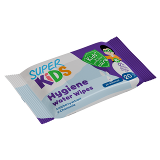 Super Kids Hygiene Water Wipes packaging 