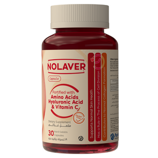 A bottle of Nolaver Capsules indicated contents of 30 capsules.