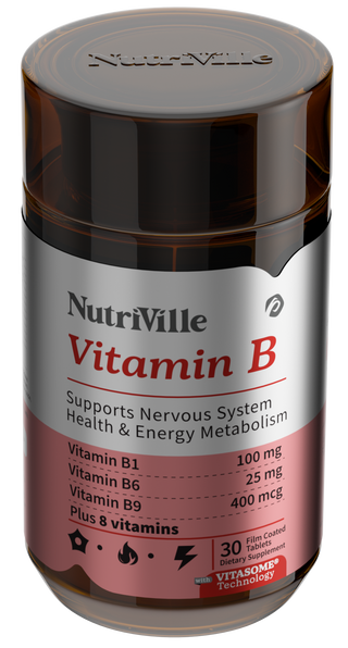 NutriVille Vitamin B supplement bottle 