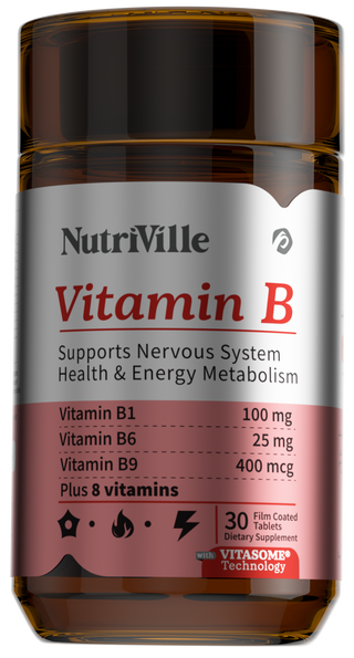 NutriVille Vitamin B supplement bottle 