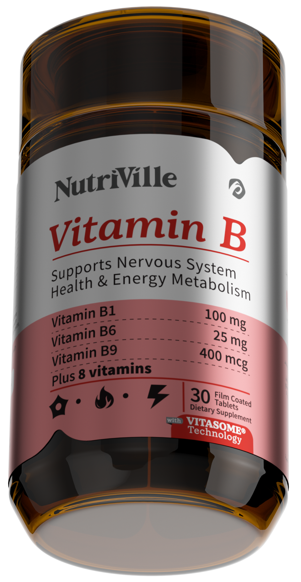 NutriVille Vitamin B supplement bottle 