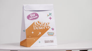 Starville Products packaging with 'Eid Bag' and 'A Star Deserve' 