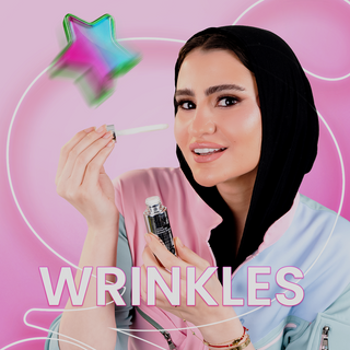 Glamy Lab Retinol Booster product with 'wrinkles' 