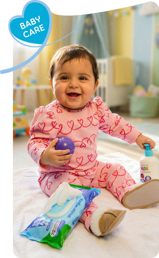 baby care products in a nursery