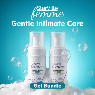 Two bottles of StarVille Femme Intimate Cleansing Foam bundle