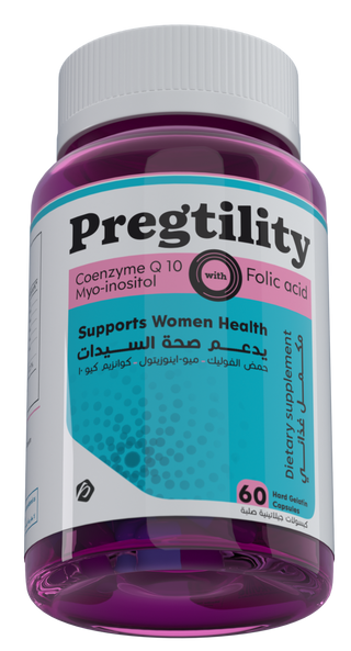 Pregtility Purple supplement bottle labeled 