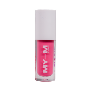 Pink lip gloss bottle with white cap 