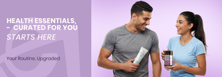 Man and woman holding health products sulfax, and nutriville women