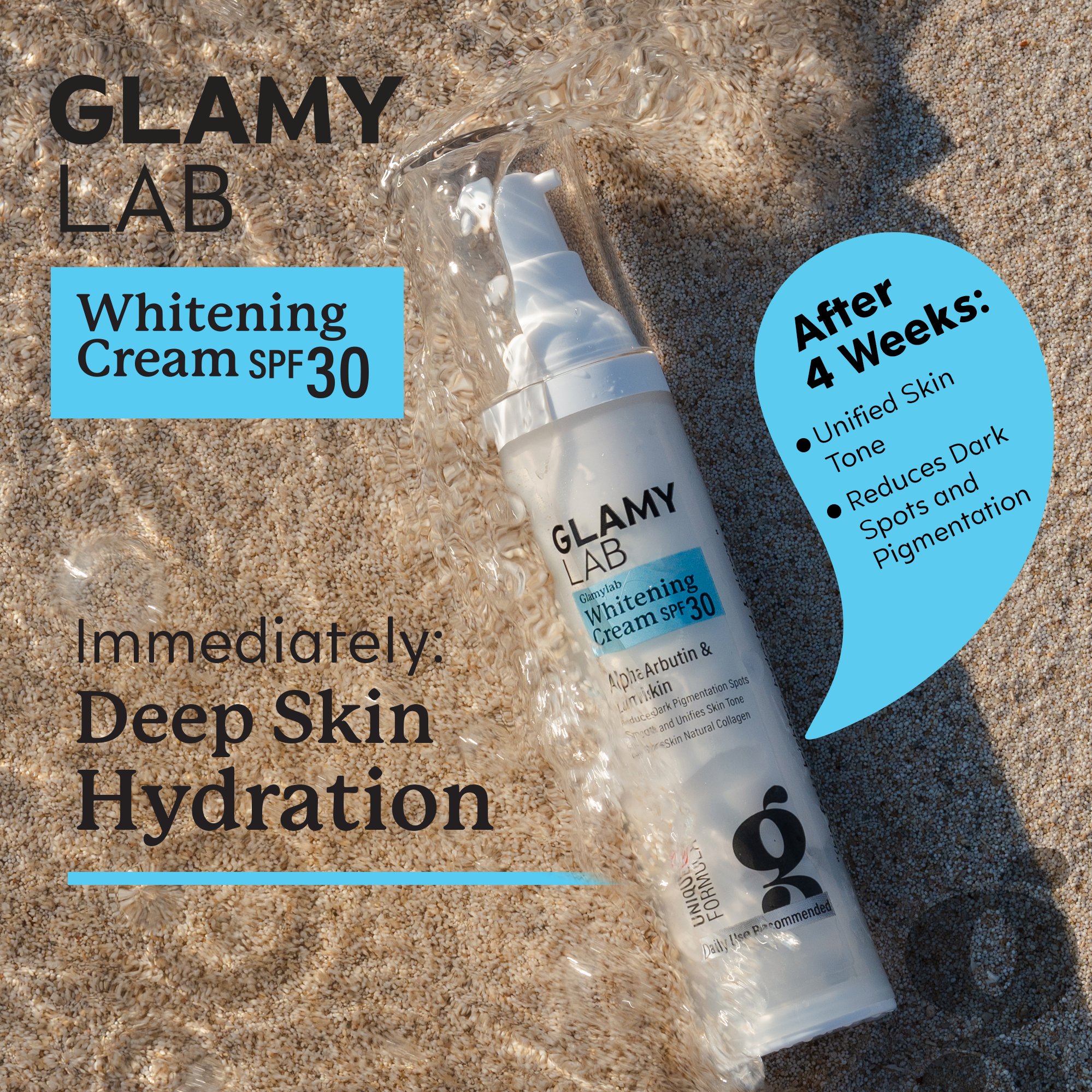 GLAMY LAB Whitening cream SPF 30 50 gm