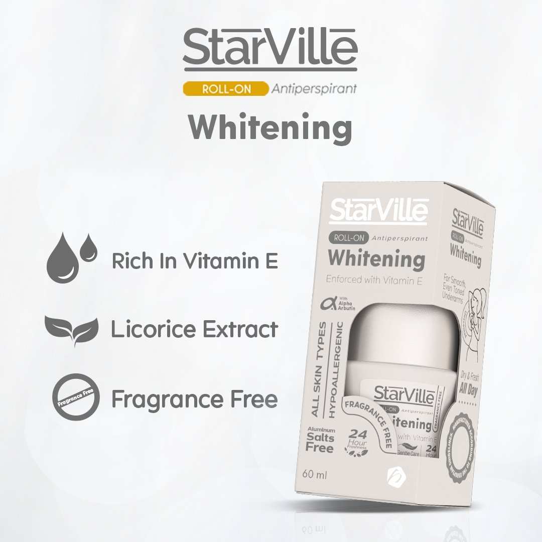 Starville Whitening Roll On Fragrance Free 60 ml